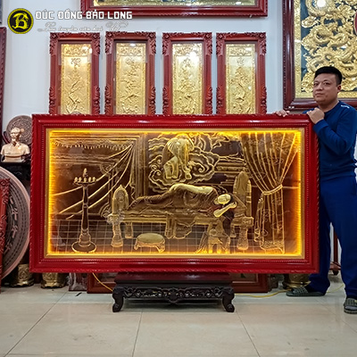 Tranh Hoàng Hậu Maya Mang Thai Phật Thích Ca 2mx1m1 tại Sài Gòn TPHCM