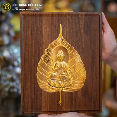 Tranh Phật Bà Quan Âm Bằng Đồng Mạ Vàng 24k Để Bàn tại Sài Gòn TPHCM