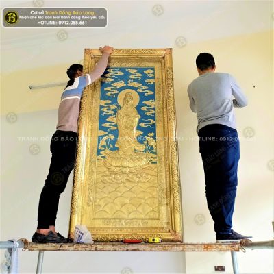 Tranh Phật Bà Quan Âm Bằng Đồng tại Sài Gòn TPHCM
