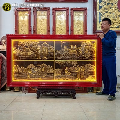 Tranh Phật Thích Ca 4 Lần Vượt Thành Tiếp Xúc Khổ Đau 2mx1m1 tại Sài Gòn TPHCM