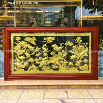 Tranh Cá Chép Hoa Sen Bằng Đồng tại Sài Gòn TPHCM