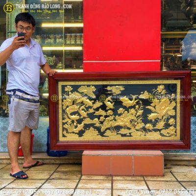 Tranh Cửu Ngư Quần Hội Mạ Vàng tại Sài Gòn TPHCM