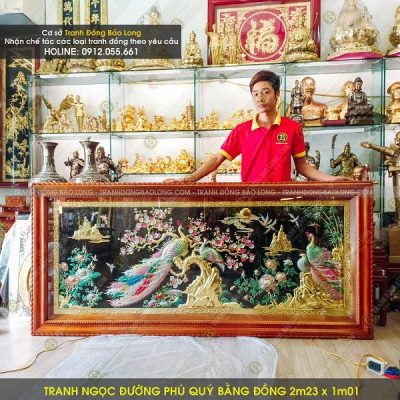 Tranh Ngọc Đường Phú Qúy Bằng Đồng 2m23 x 1m01 tại Sài Gòn TPHCM