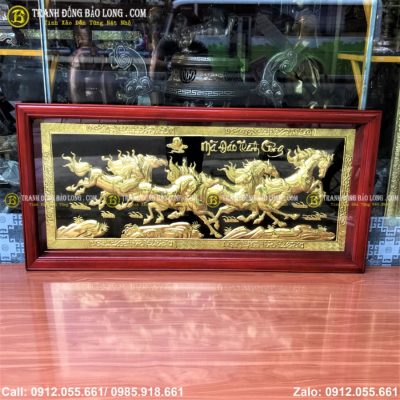 Tranh Bát Mã Bằng Đồng 1m27 x 68cm tại Sài Gòn TPHCM