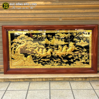 Tranh Mã Đáo Thành Công Mạ Vàng 1m55x88cm Khung Chò Chỉ tại Sài Gòn TPHCM