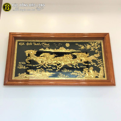 Tranh Mã Đáo Thành Công Mạ Vàng 1m97 x 1m07 Khung Gõ Đỏ tại Sài Gòn TPHCM