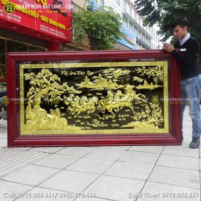 Tranh Mã Đáo Thành Công Bằng Đồng 2m31 x 1m27 tại Sài Gòn TPHCM