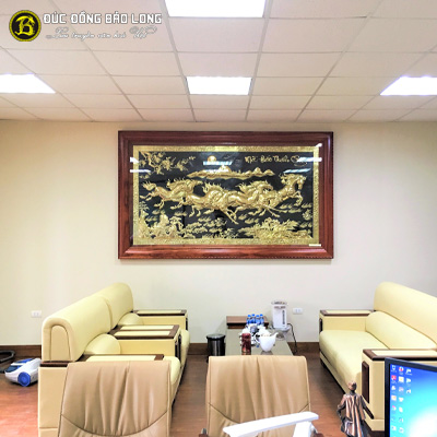 Tranh Mã Đáo Thành Công Bằng Đồng 2m62x1m55 Khung Chò Chỉ tại Sài Gòn TPHCM