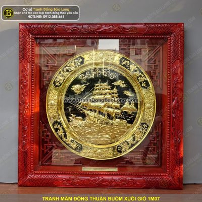 Tranh Mâm Đồng Thuận Buồm Xuôi Gió 1m07 tại Sài Gòn TPHCM