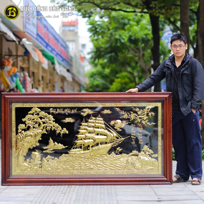 Tranh Thuận Buồm Xuôi Gió Bằng Đồng 1m76x89cm Khung Chò Chỉ tại Sài Gòn TPHCM