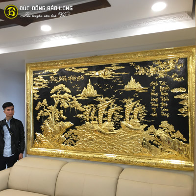 Tranh Thuận Buồm Xuôi Gió Bằng Đồng 2m62 x 1m55 Khung Liền Đồng tại Sài Gòn TPHCM