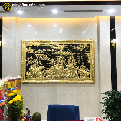 Tranh Thuận Buồm Xuôi Gió Bằng Đồng 2m62x1m55 Khung Đồng tại Sài Gòn TPHCM