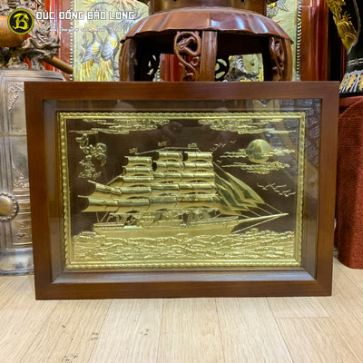 Tranh Thuận Buồm Xuôi Gió Bằng Đồng 38cmx54cm Nền Cổ tại Sài Gòn TPHCM