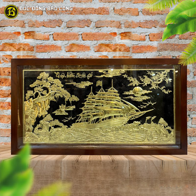 Tranh Thuận Buồm Xuôi Gió Bằng Đồng 48cmx88cm Nền Đen tại Sài Gòn TPHCM