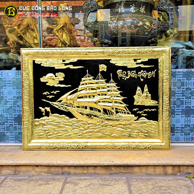 Tranh Thuận Buồm Xuôi Gió Bằng Đồng 88cm x 61cm Khung Đồng tại Sài Gòn TPHCM