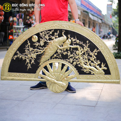 Tranh Công Mai Bằng Đồng Hàng Chạm Tay Kỹ 1m27 tại Sài Gòn TPHCM