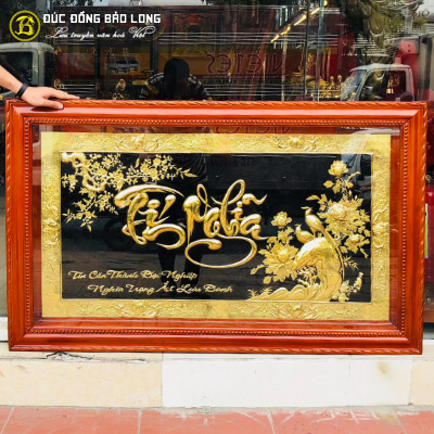 Tranh Chữ Tín Nghĩa Bằng Đồng Khổ 1m34 x 81cm tại Sài Gòn TPHCM