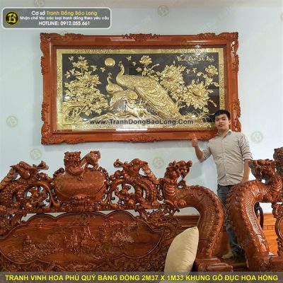 Tranh Vinh Hoa Phú Qúy Bằng Đồng 2m37 x 1m33 tại Sài Gòn TPHCM