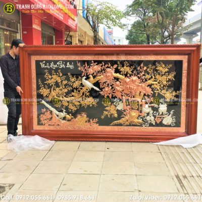 Tranh Vinh Hoa Phú Qúy Bằng Đồng Mạ Tam Khí tại Sài Gòn TPHCM