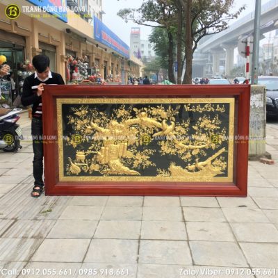 Tranh Vinh Hoa Phú Qúy Bằng Đồng Mạ Vàng 24k tại Sài Gòn TPHCM