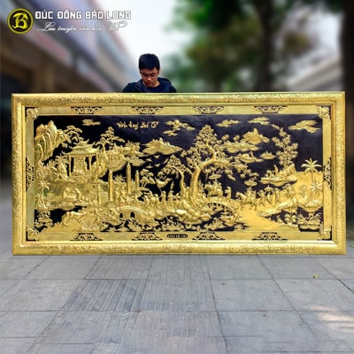 Tranh Vinh Quy Bái Tổ Khung Liền Đồng Khổ 2m62 x 1m27 tại Sài Gòn TPHCM