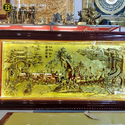 Tranh Vinh Quy Bái Tổ Bằng Đồng Hàng Dập 2m3x1m2 tại Sài Gòn TPHCM