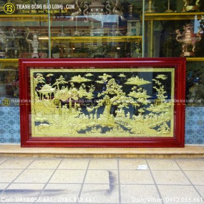 Tranh Vinh Quy Bái Tổ Bằng Đồng Khổ 1m97 x 1m07 tại Sài Gòn TPHCM