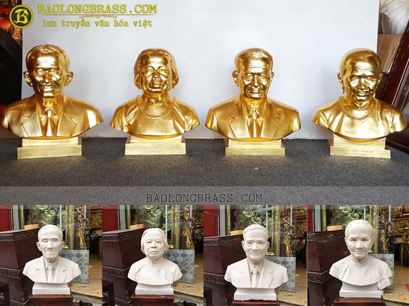 Đúc 4 Pho Tượng Chân Dung Dát Vàng cho cô Yến, Biên Hòa