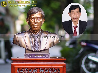 Đúc tượng chân dung bác Phạm Ngọc Anh Khảm Vàng, Bạc