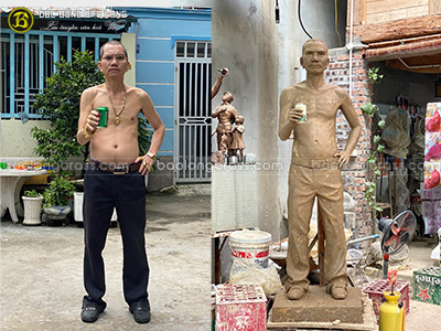 Đúc Tượng Chân Dung Bằng Đồng Tỷ Lệ 1:1 Cao 1m97