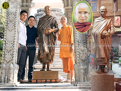 Đúc Tượng Ngài Hộ Nhẫn Bằng Đồng Đỏ Cao 1m85