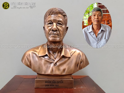 Đúc Tượng Chân Dung Ông Đoàn Văn Quyền Cao 42cm Ở Hưng Yên
