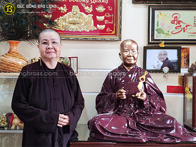 Đúc Tượng Sư Bà Bằng Đồng Đỏ Cao 81cm