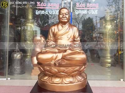 Đúc Tượng Thiền Sư Thích Như Phước Tú Bằng Đồng Đỏ Cao 81cm