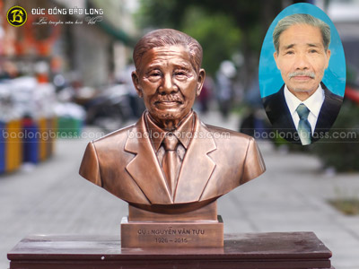 Tượng Chân Dung Cụ Nguyễn Văn Tựu Bằng Đồng Cao 45cm
